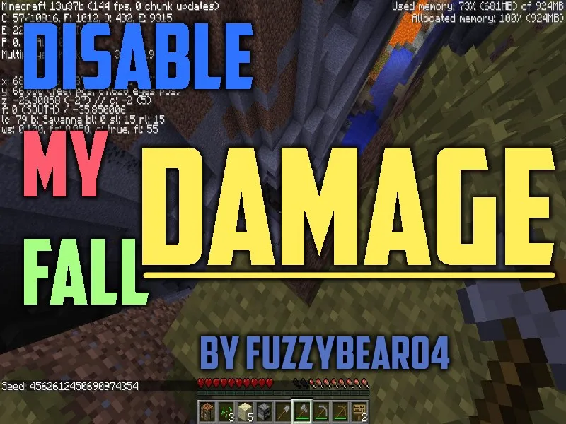FuzzysFallDamage — скриншот 1 (Плагины, Minecraft)