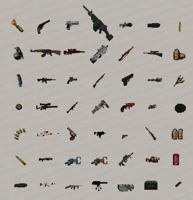 Guns ++, Моды, Minecraft