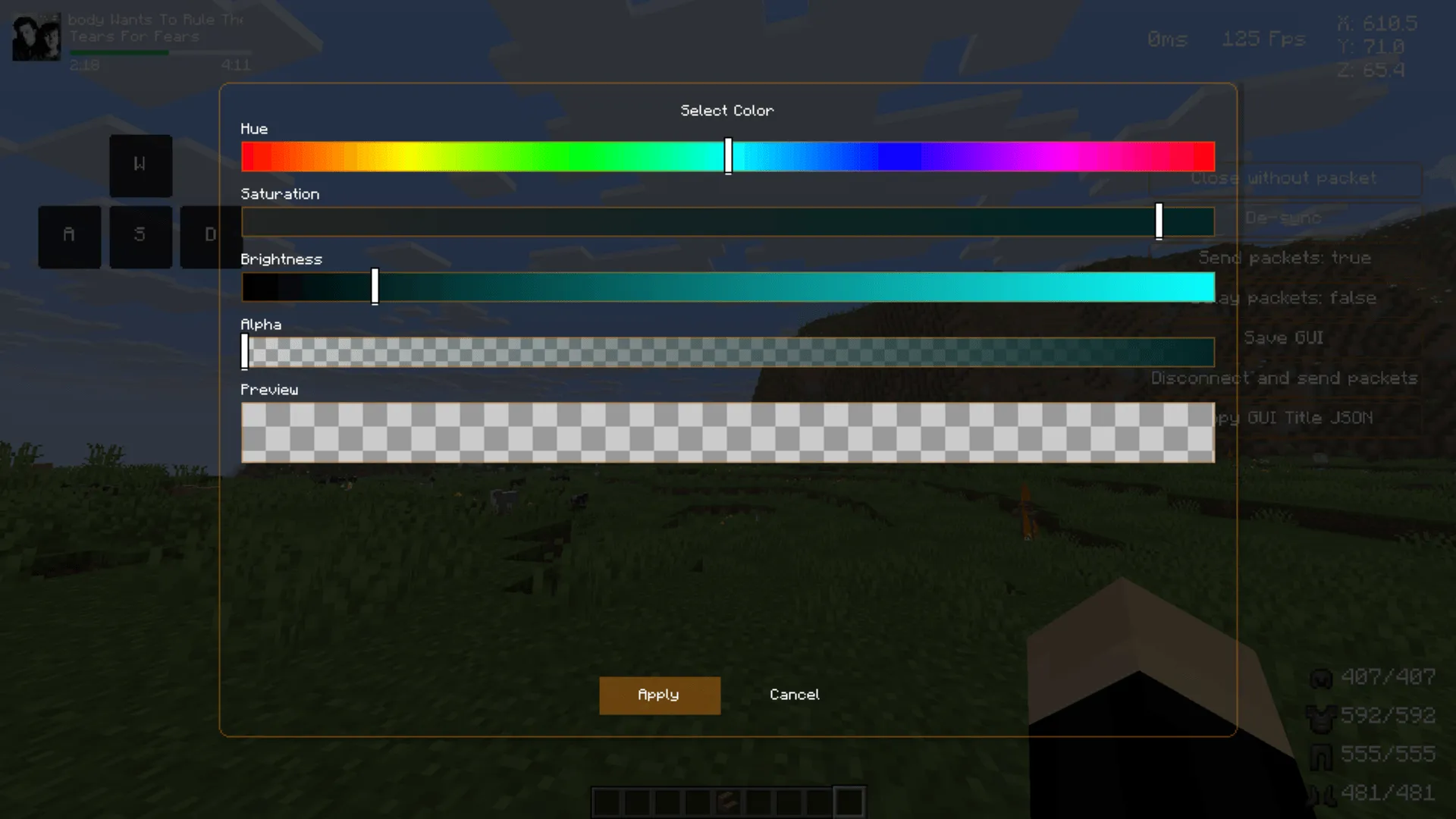Cinnamon Client — скриншот 6 (Моды, Minecraft)