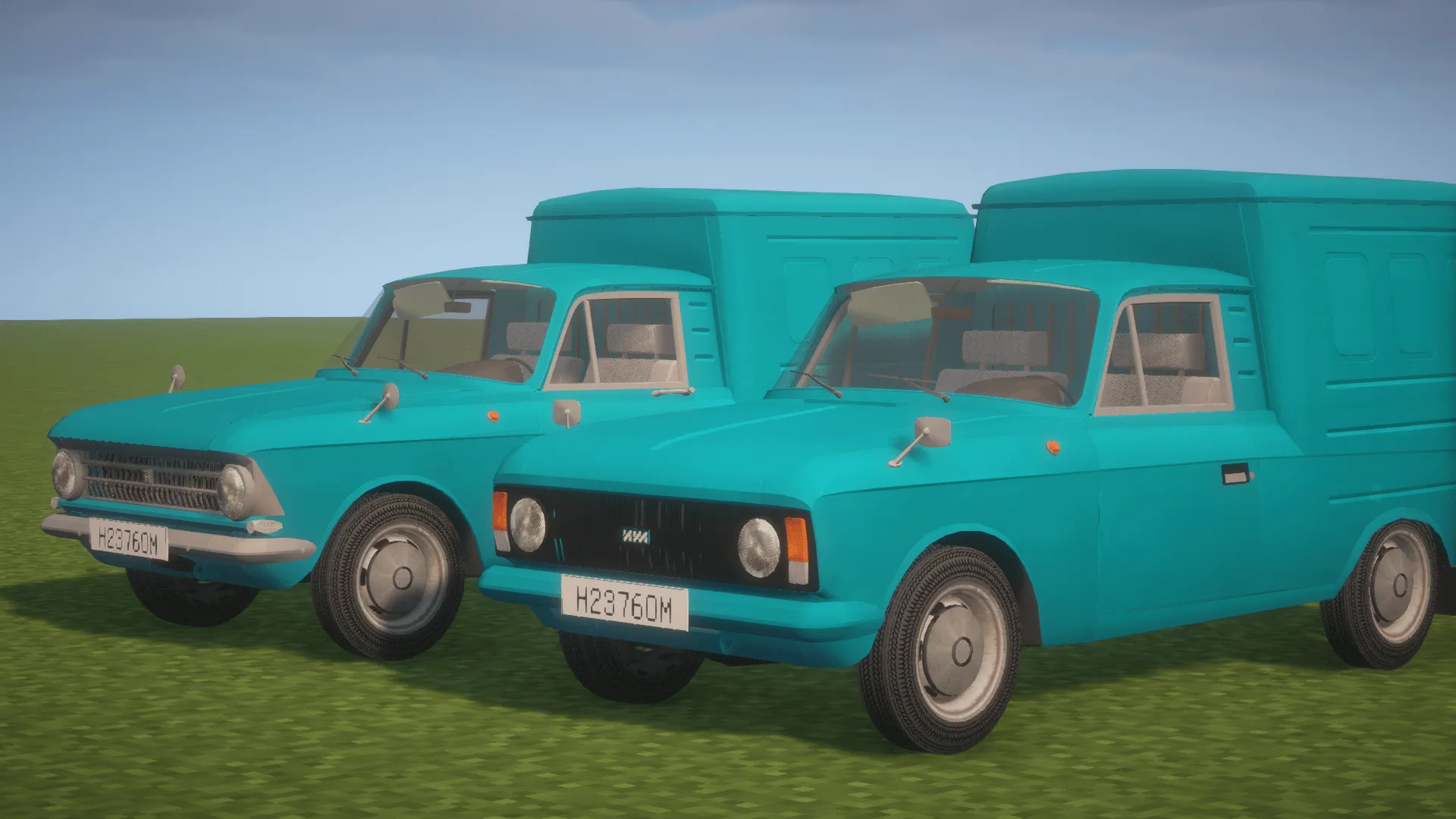 [Immersive Vehicles] AZLK/IZH car pack — скриншот 2 (Моды, Minecraft)