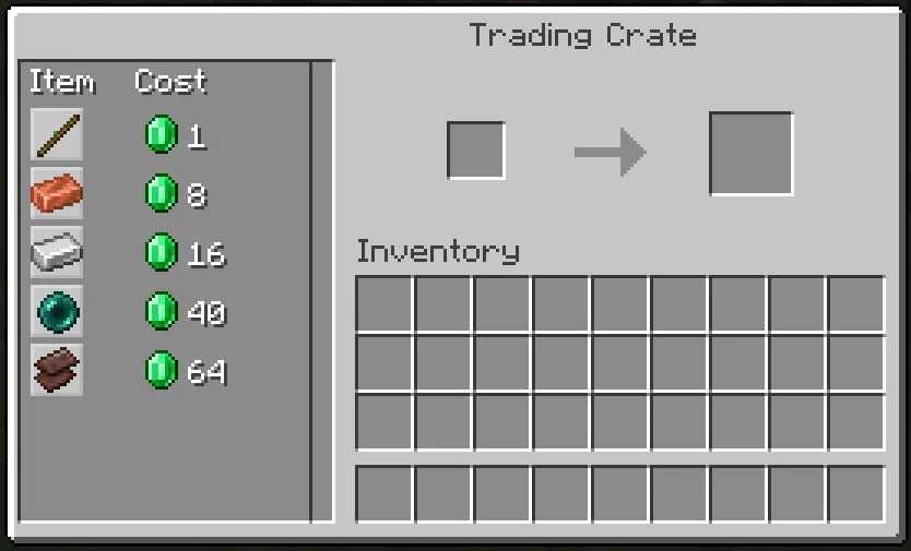 Trading Crate — скриншот 1 (Моды, Minecraft)
