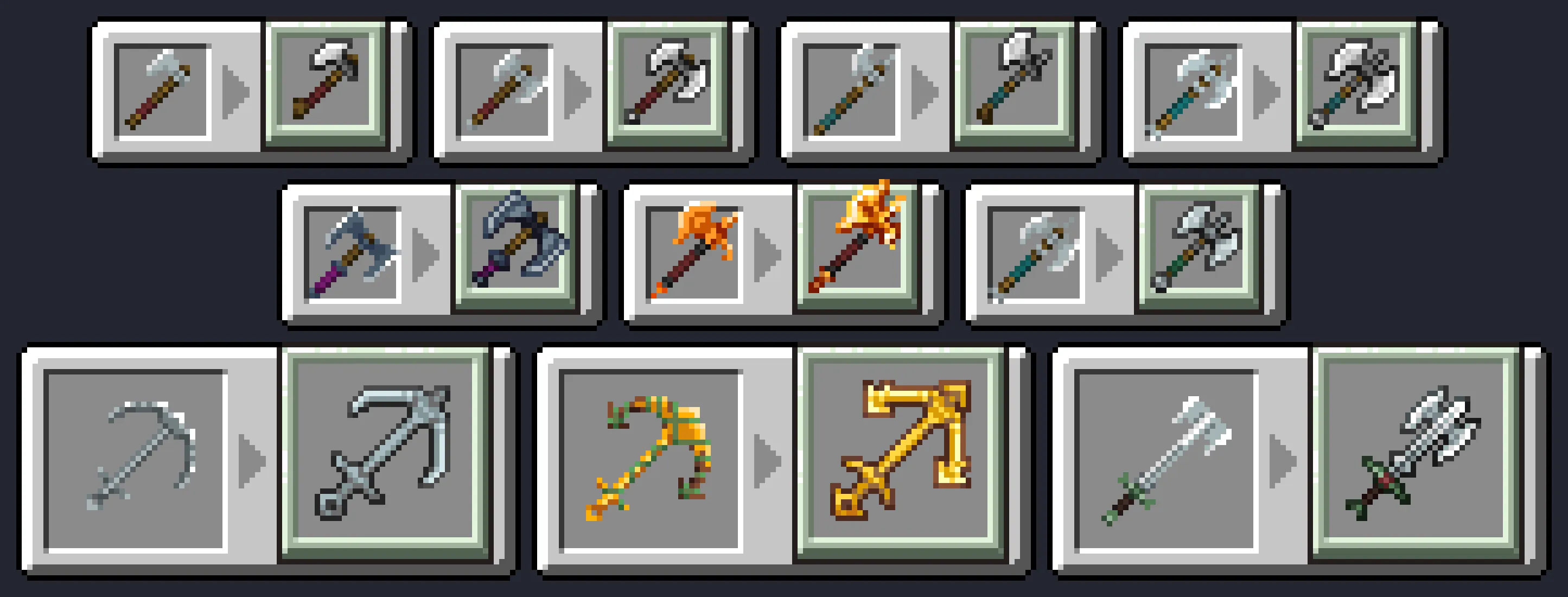 Tutta's Dungeons Weapons Texture (melee only) — скриншот 1 (Текстуры, Minecraft)