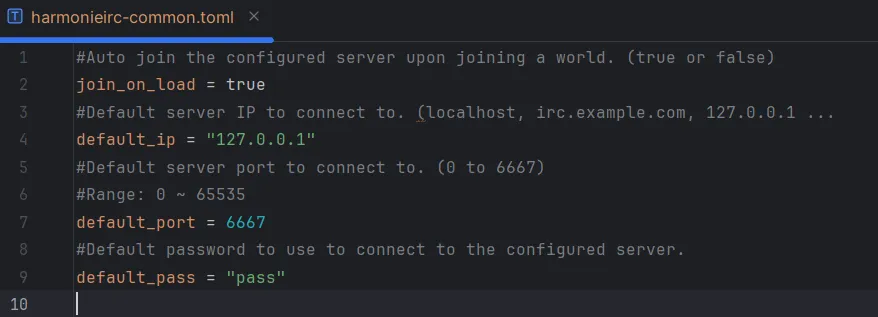 Harmonie IRC — скриншот 1 (Моды, Minecraft)