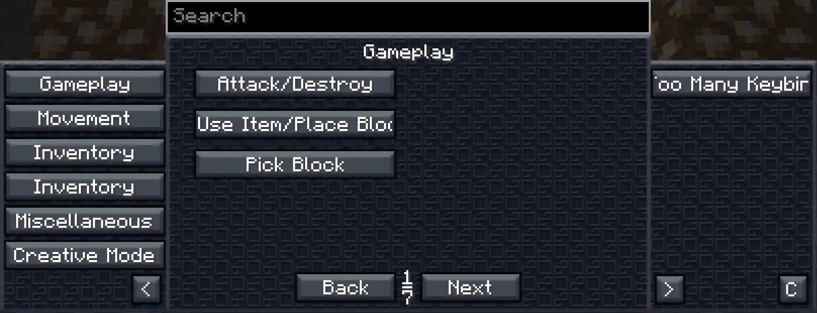 Too Many Keybinds, Моды, Minecraft