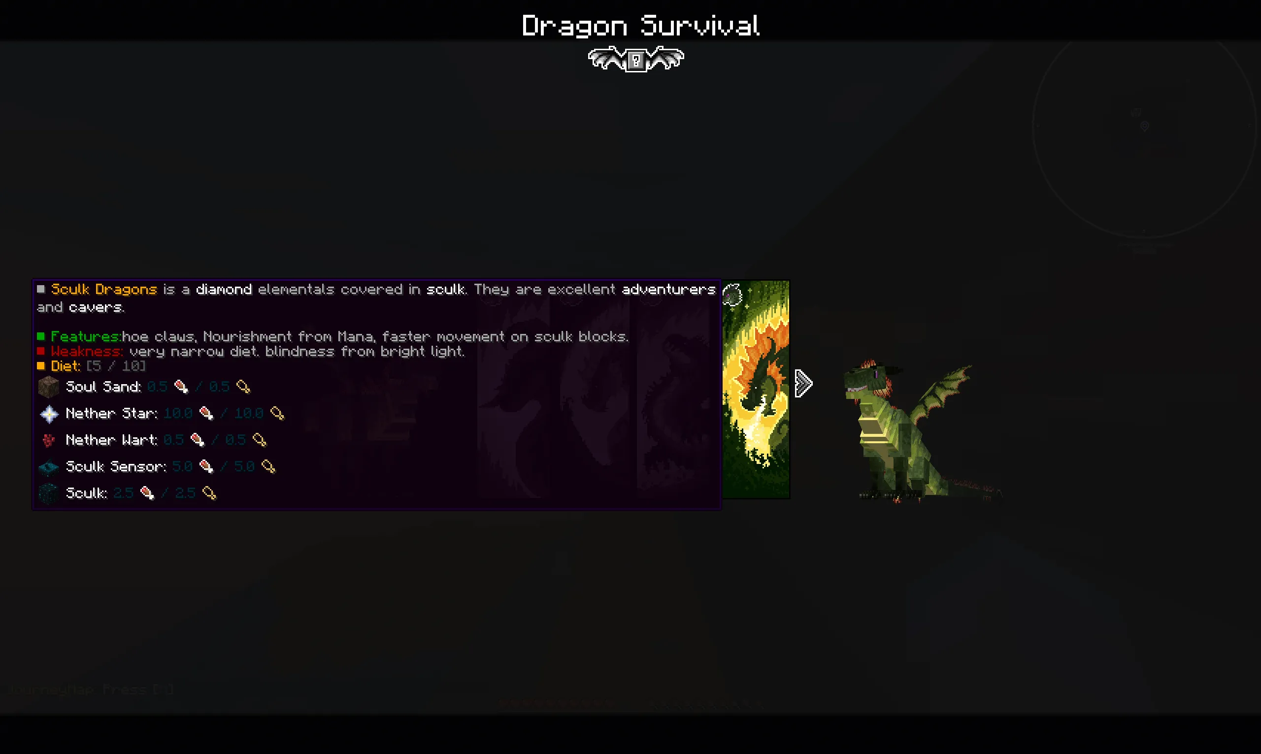 Dragon Survival Sculk Addon — скриншот 10 (Текстуры, Minecraft)