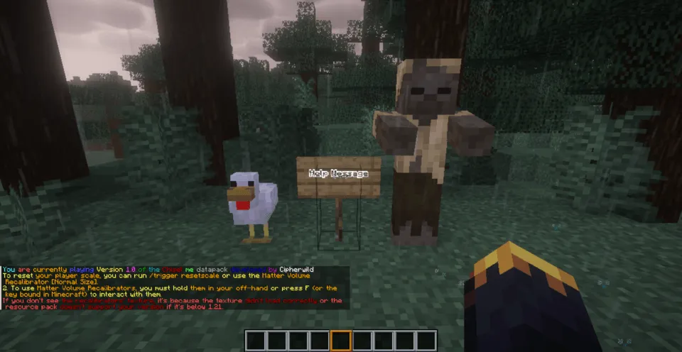 Chisel Me : Player Scaler, Дата-паки, Minecraft