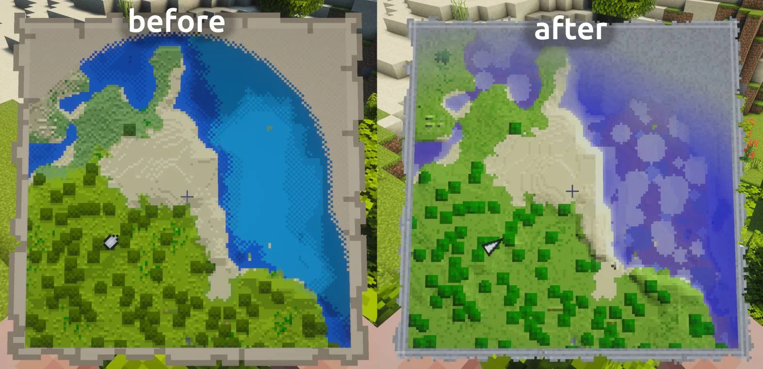 Map Improvements — скриншот 1 (Моды, Minecraft)