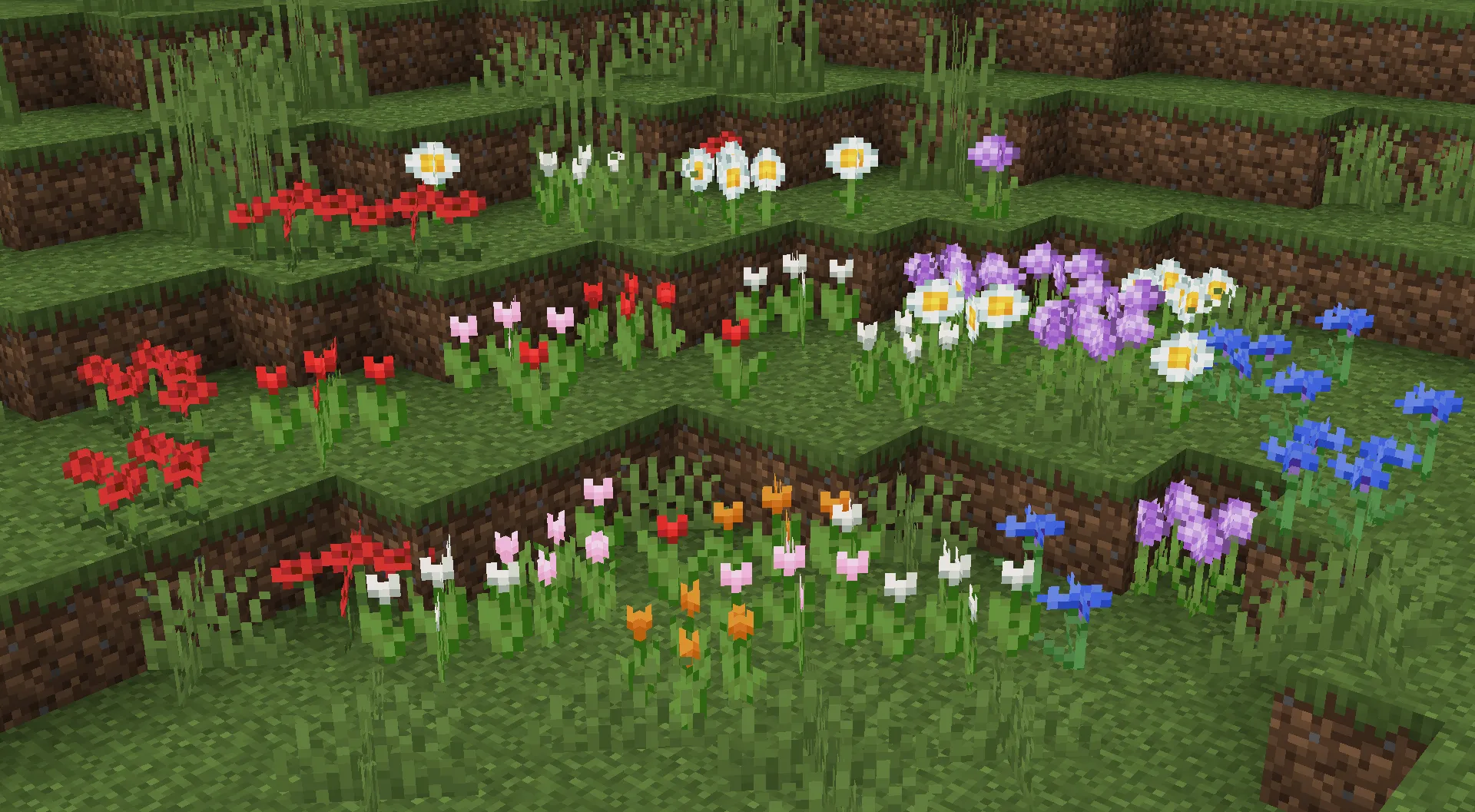 Bushy Hybrid Flowers — скриншот 1 (Текстуры, Minecraft)