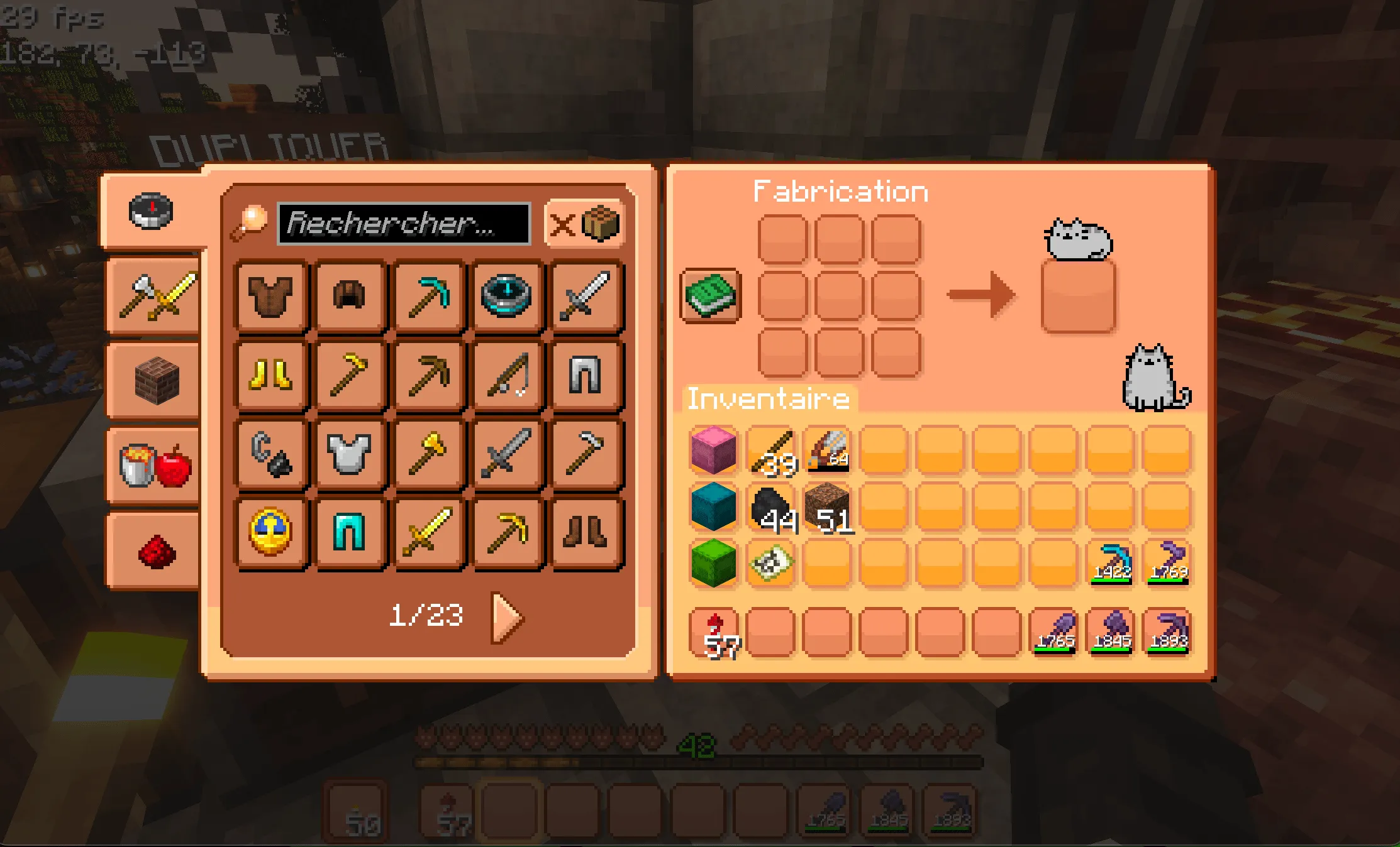 Pusheen GUI, Текстуры, Minecraft