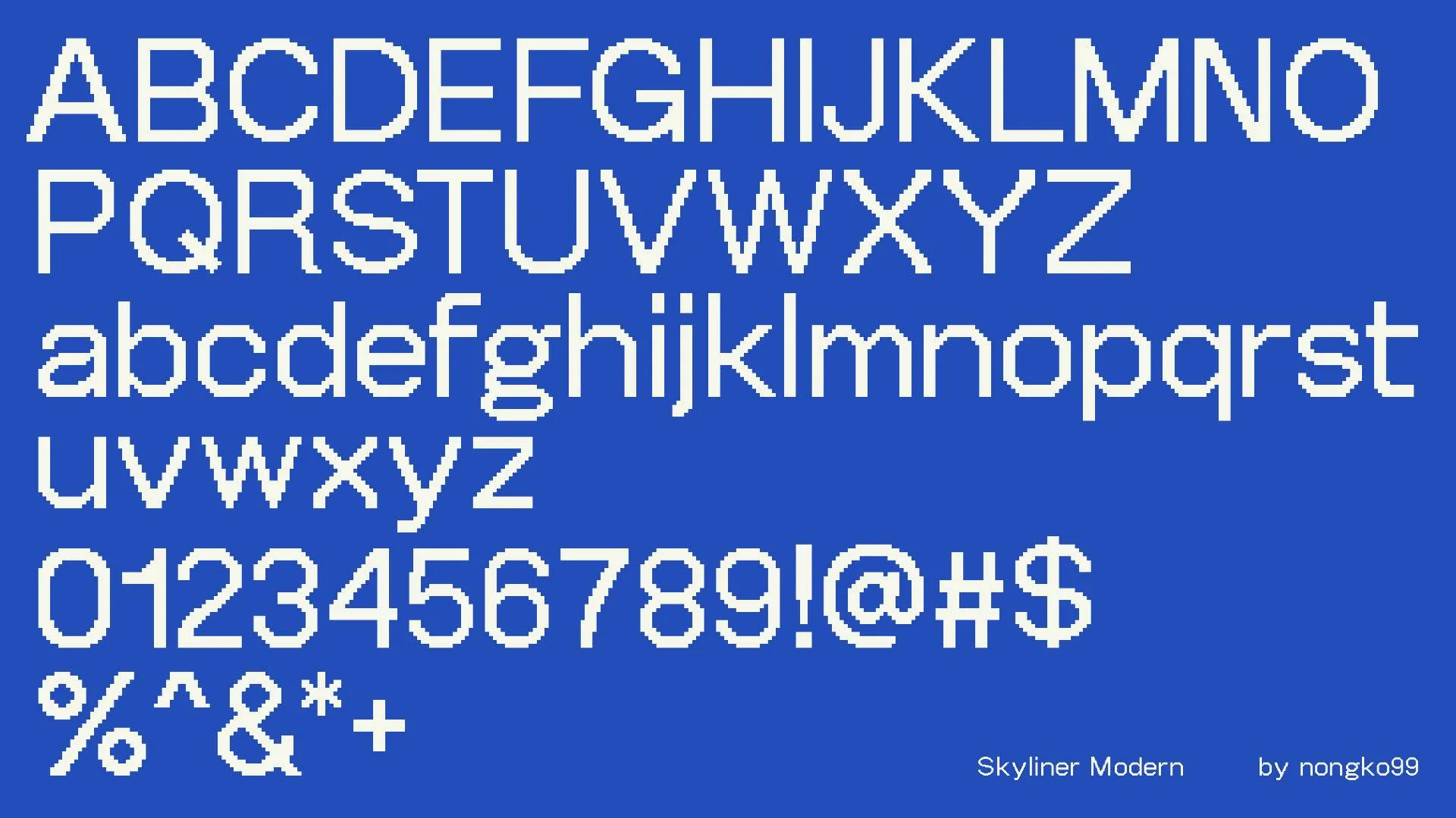 Skyliner Modern Font Pack — скриншот 1 (Текстуры, Minecraft)