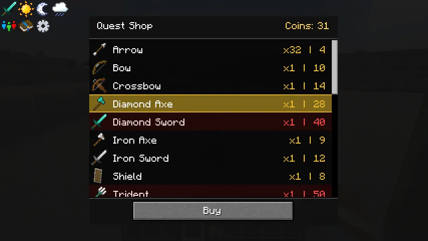 Quest Shop, Моды, Minecraft