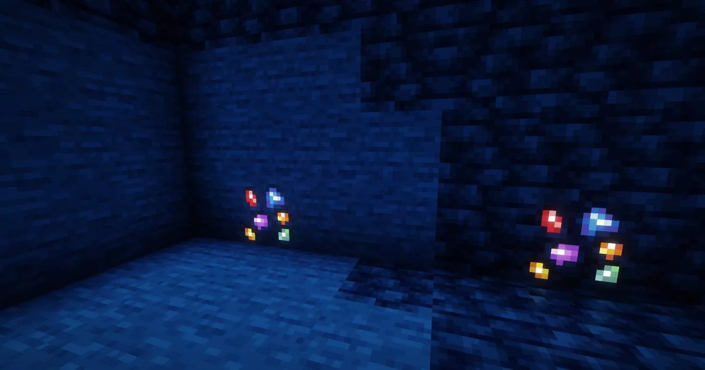 Jewelry (RPG Series) Emissive Gem Veins — скриншот 1 (Текстуры, Minecraft)