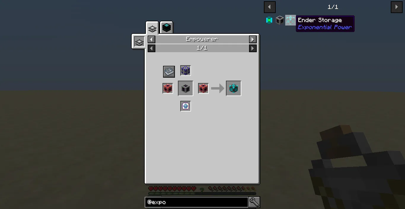 Exponential Power Recipes, Кастомизации, Minecraft