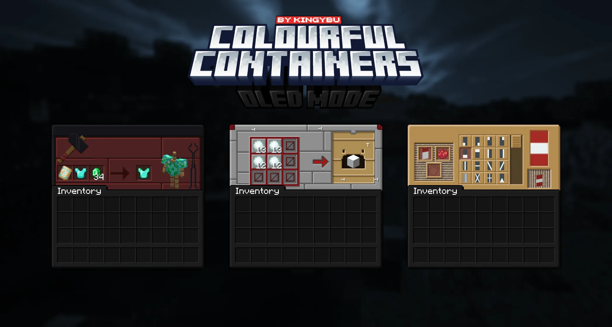 Colourful Containers OLED GUI, Текстуры, Minecraft