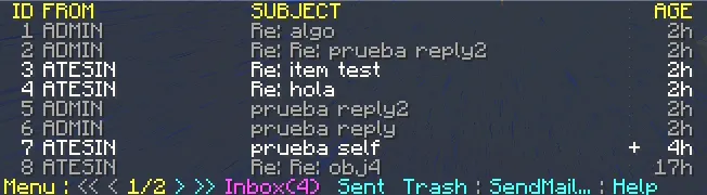 EnderMail — скриншот 2 (Плагины, Minecraft)