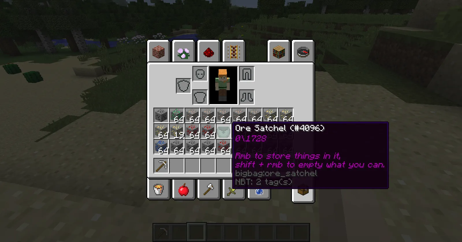 Quantity Satchels, Моды, Minecraft
