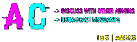 AdminUtilities | Broadcast - Private Channel - Fake Join/Leave - Helpop/Tickets - WITH PREFIX ! — скриншот 1 (Плагины, Minecraft)