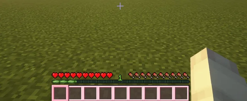 Pinku's Pink GUI Pack - Hotbar Only — скриншот 1 (Текстуры, Minecraft)