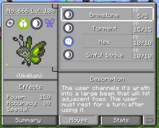 Fiendish Vivillon — скриншот 4 (Текстуры, Minecraft)