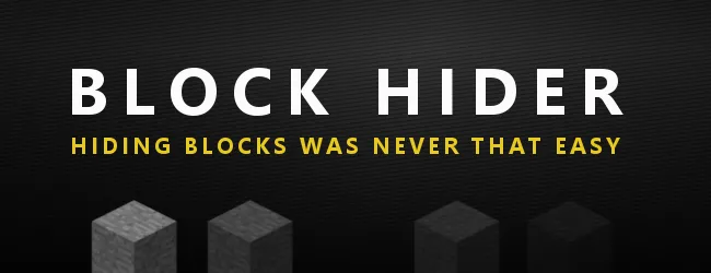 BlockHider — скриншот 1 (Плагины, Minecraft)