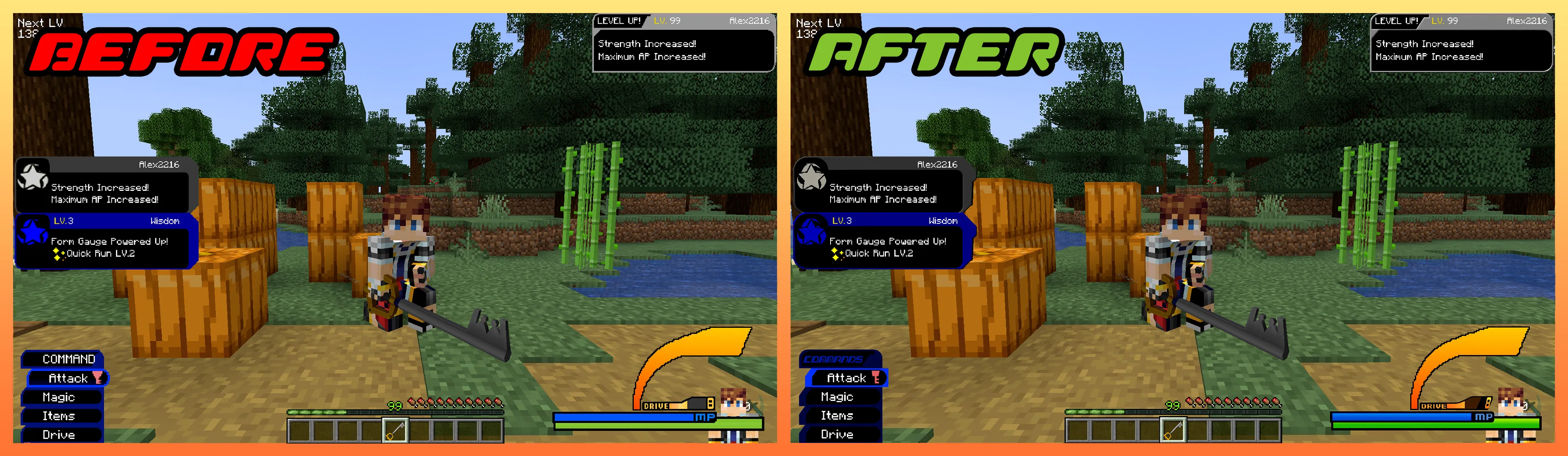 Kingdom Hearts 2 GUI for Kingdom Keys 2 — скриншот 6 (Текстуры, Minecraft)