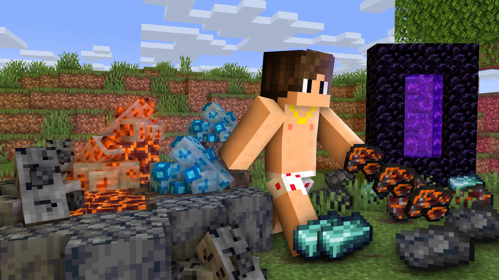 "Nether Update (ores,blocks,items,villagers)" — скриншот 1 (Моды, Minecraft)
