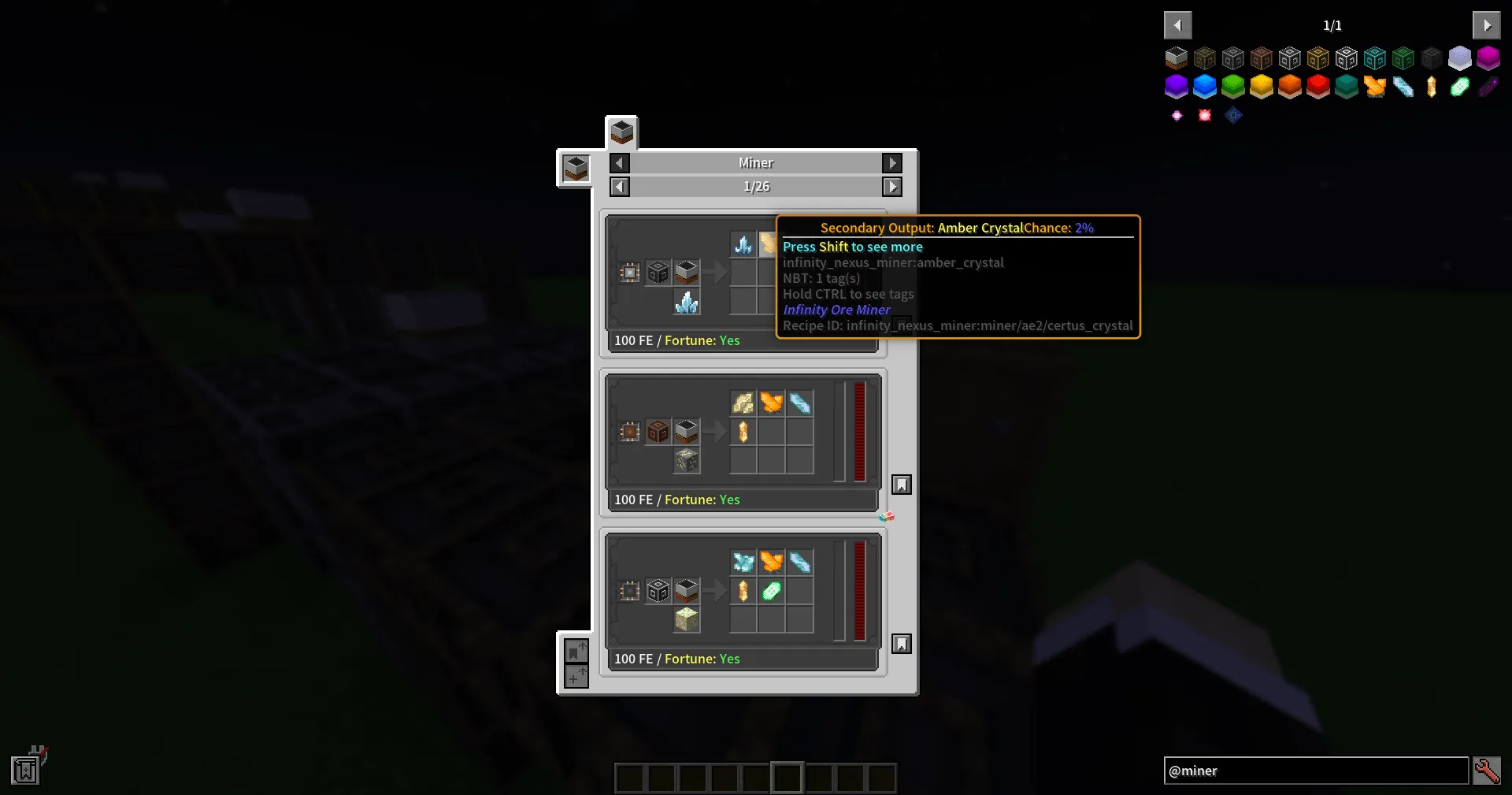 Infinity Nexus Miner, Моды, Minecraft