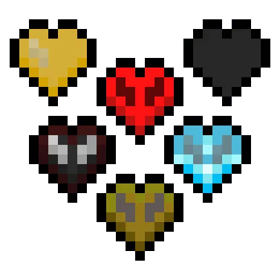 Vanilla Hearts Health Bar HUD Hotbar — скриншот 2 (Текстуры, Minecraft)