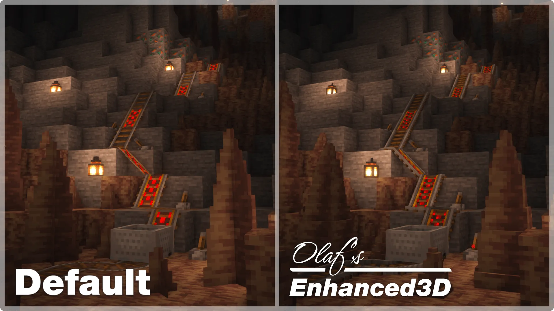 Olaf's Enhanced 3D — скриншот 1 (Текстуры, Minecraft)