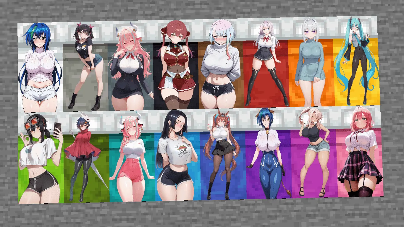 anime waifu Beds #24 — скриншот 1 (Текстуры, Minecraft)