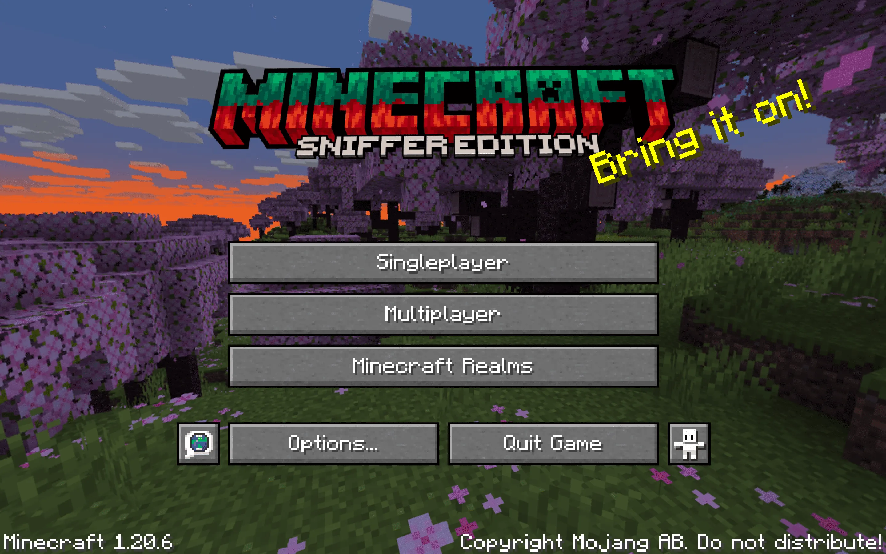 Sniffer Title Menu, Текстуры, Minecraft