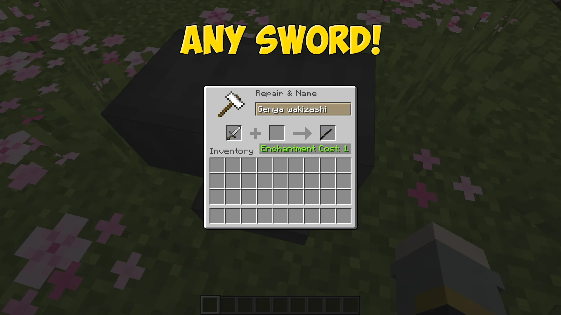 Genya wakizashi from anime Demon slayer — скриншот 2 (Текстуры, Minecraft)