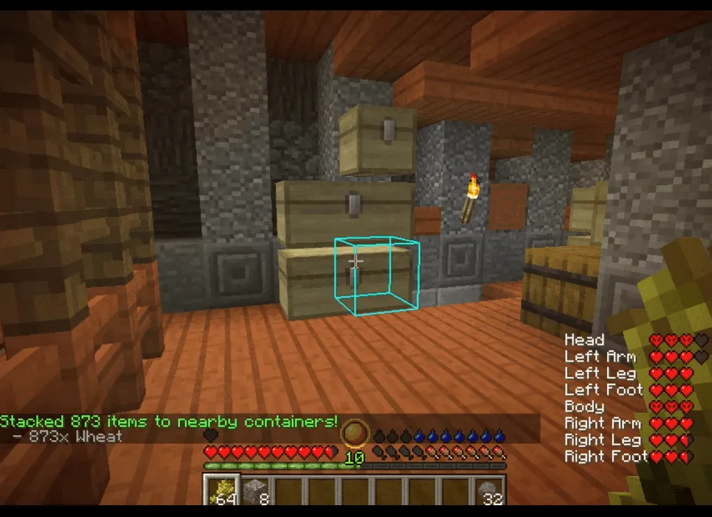 Stack To Chests — скриншот 2 (Моды, Minecraft)
