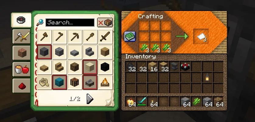 JS DirtStyle GUI — скриншот 1 (Текстуры, Minecraft)