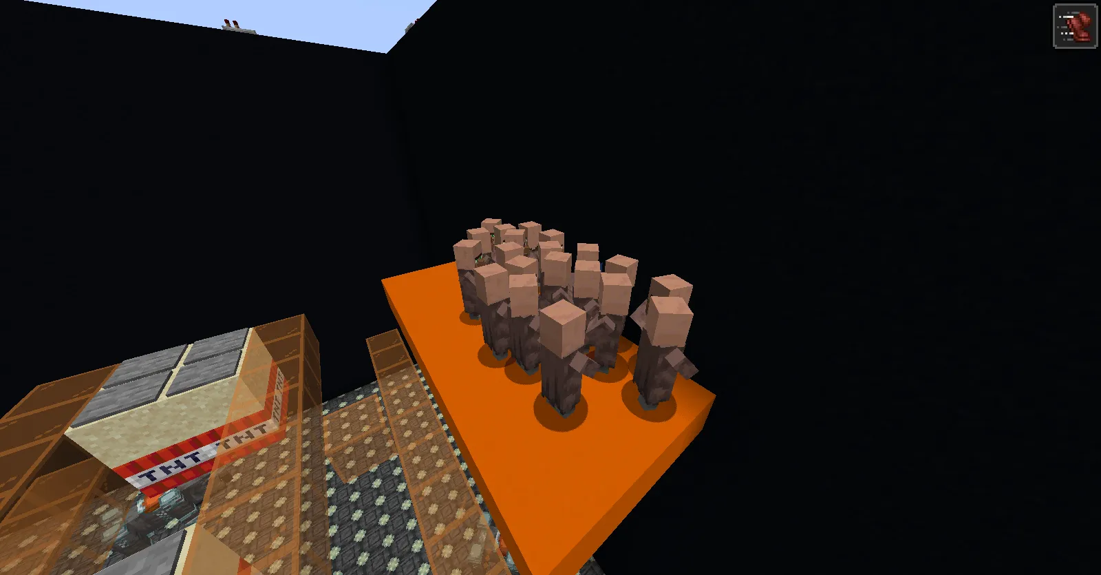 villager glass bridge (squid game) — скриншот 1 (Карты, Minecraft)