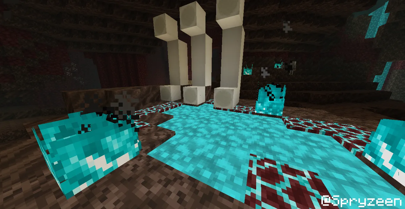 Spryzeen's Colorful lava "magma" ADDON — скриншот 1 (Текстуры, Minecraft)