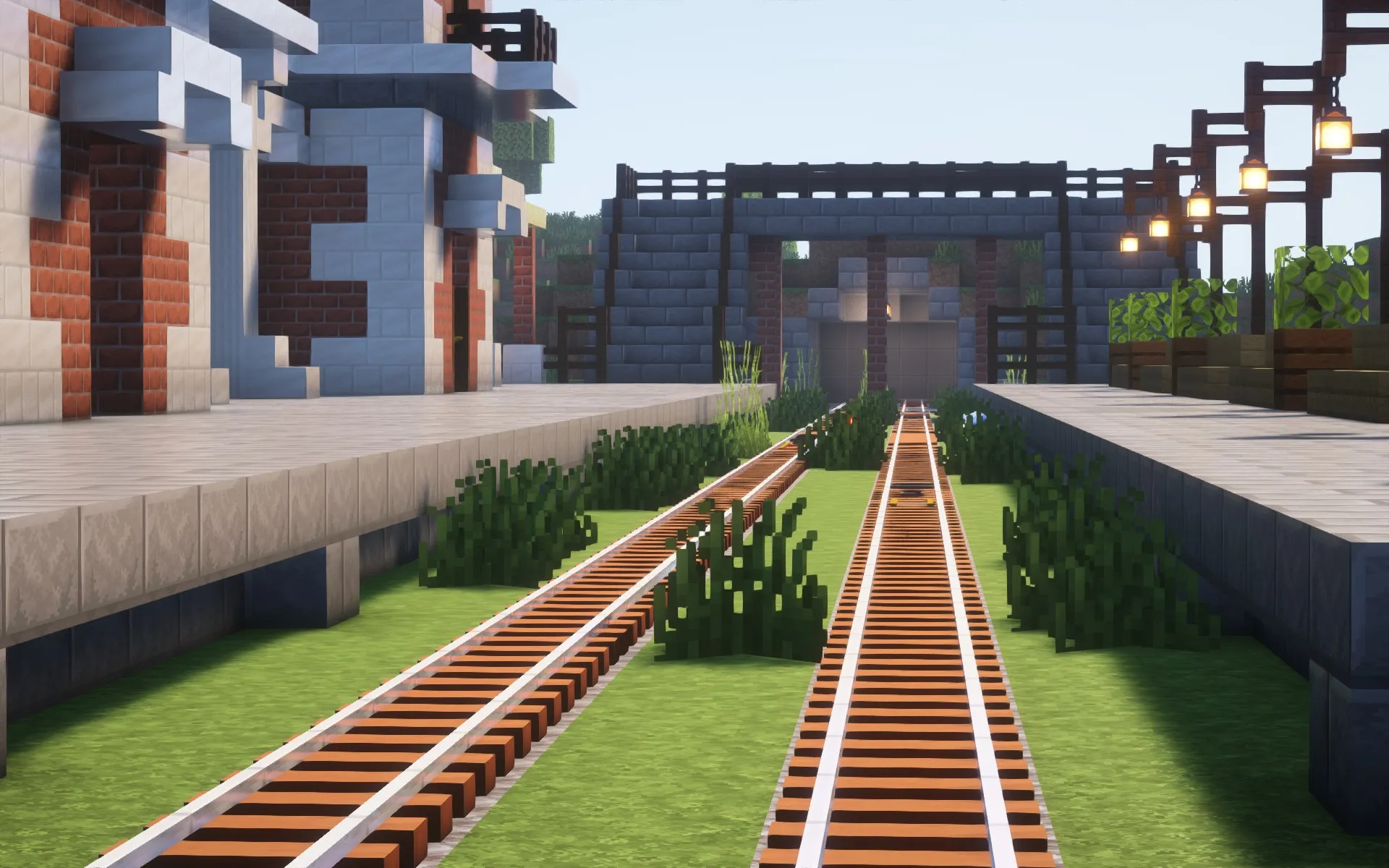 Slim Stripped Acacia Log Rail (3d models!) — скриншот 1 (Текстуры, Minecraft)