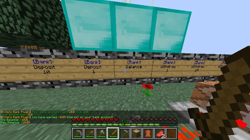 Entei's Bank Plugin — скриншот 1 (Плагины, Minecraft)