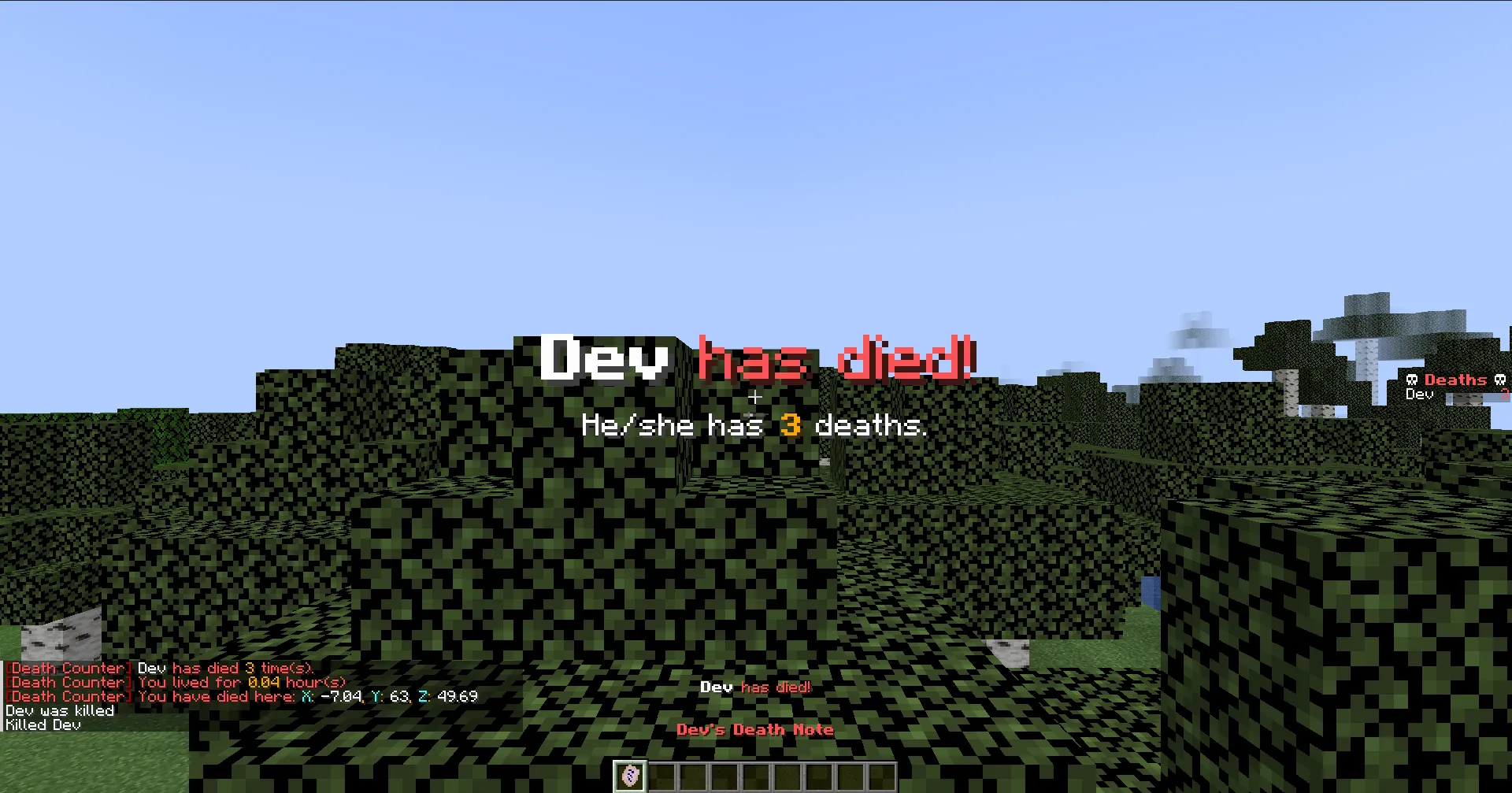 Death Counter, Моды, Minecraft