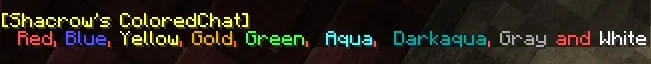 Shacrow's Colored Chat — скриншот 4 (Плагины, Minecraft)