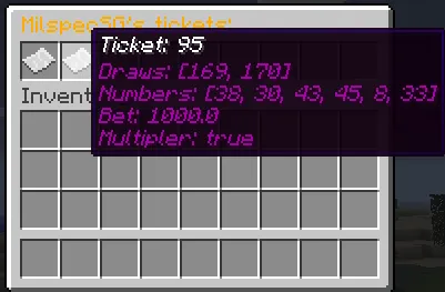 MSClubKeno — скриншот 2 (Плагины, Minecraft)