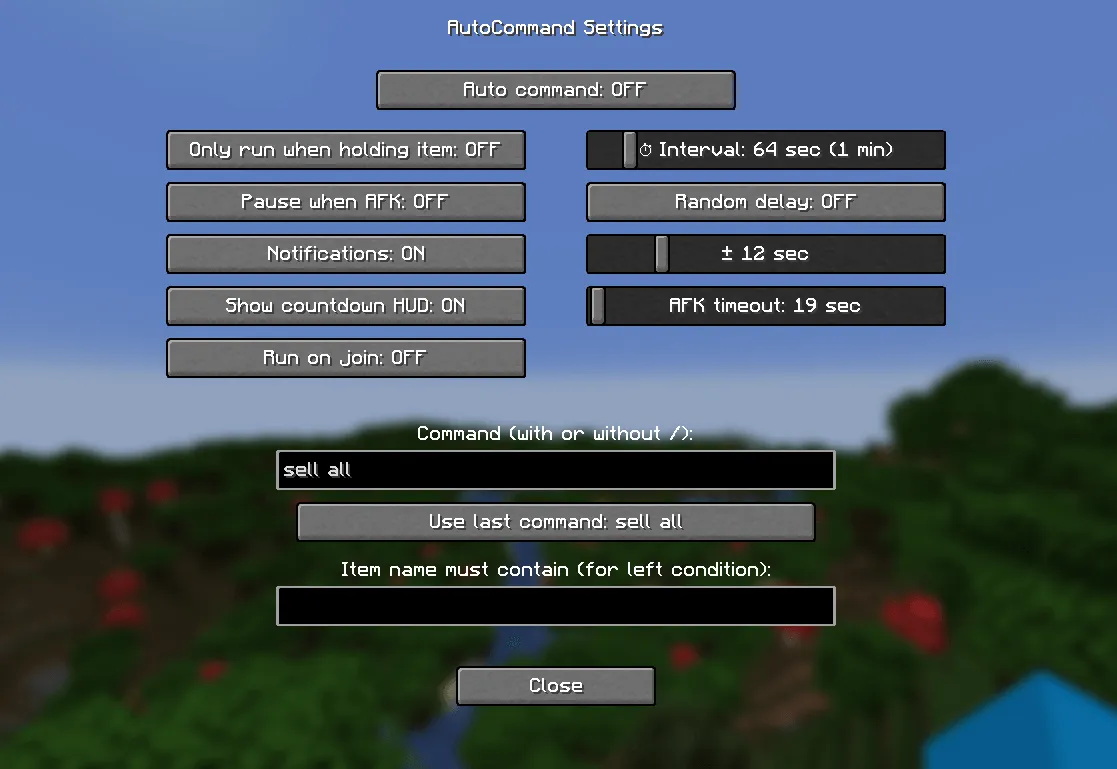 Auto Command Executor, Моды, Minecraft