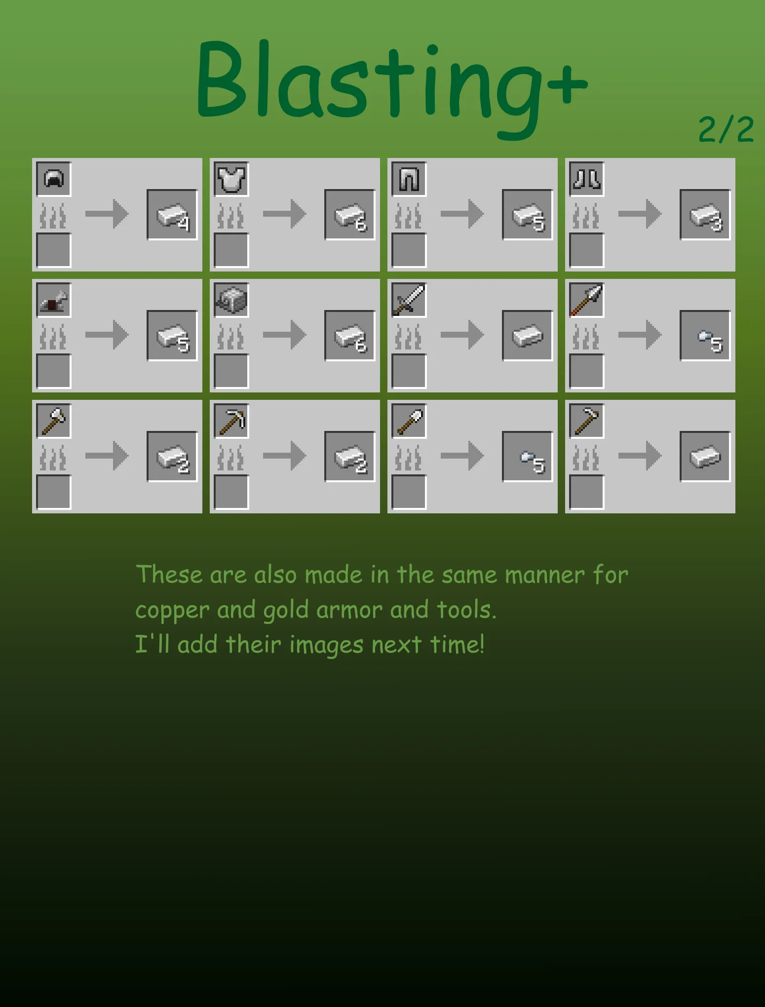 Recipes+, Дата-паки, Minecraft