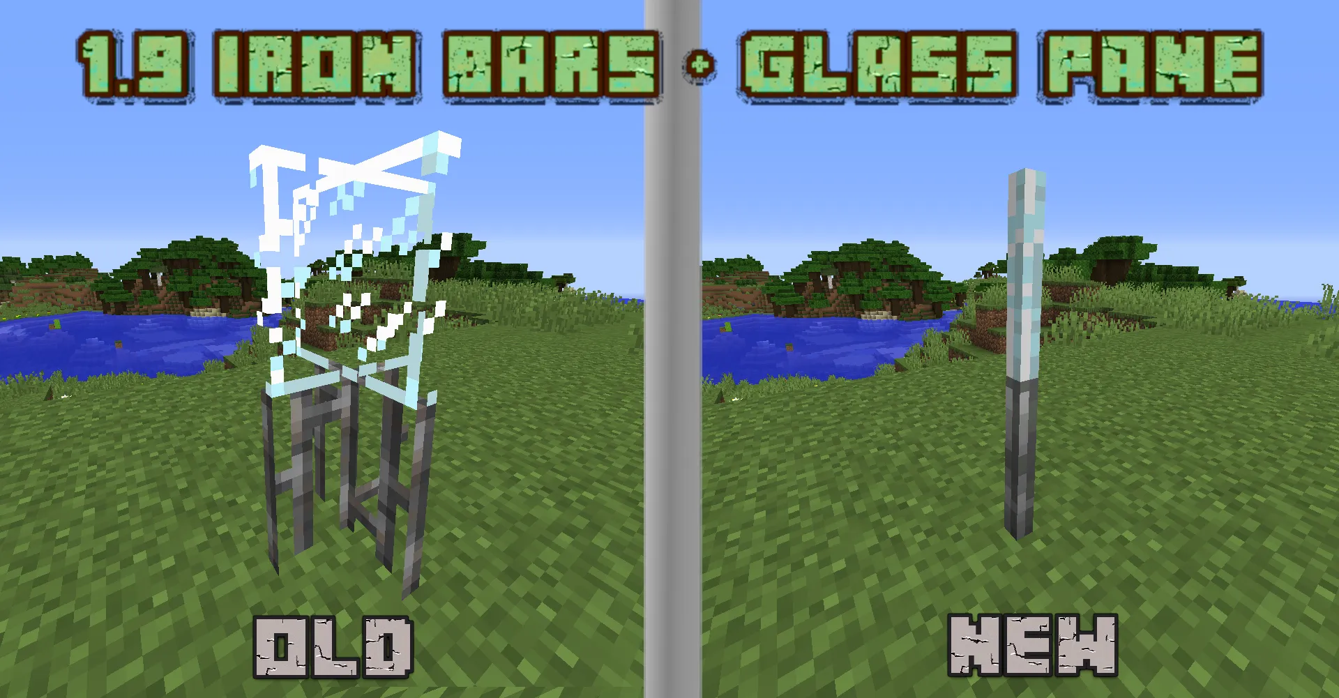 New Default Textures in older Versions + Better Beds, Iron Bars, Glass Pane, Rain Sounds, and more... — скриншот 4 (Текстуры, Minecraft)