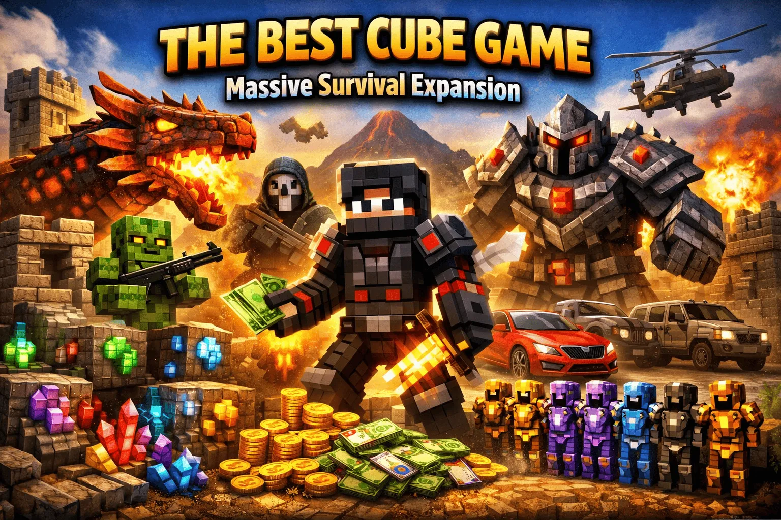 The Best Cube Game: Massive Survival Expansion — скриншот 1 (Моды, Minecraft)