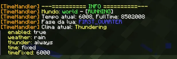 TimeHandler — скриншот 1 (Плагины, Minecraft)