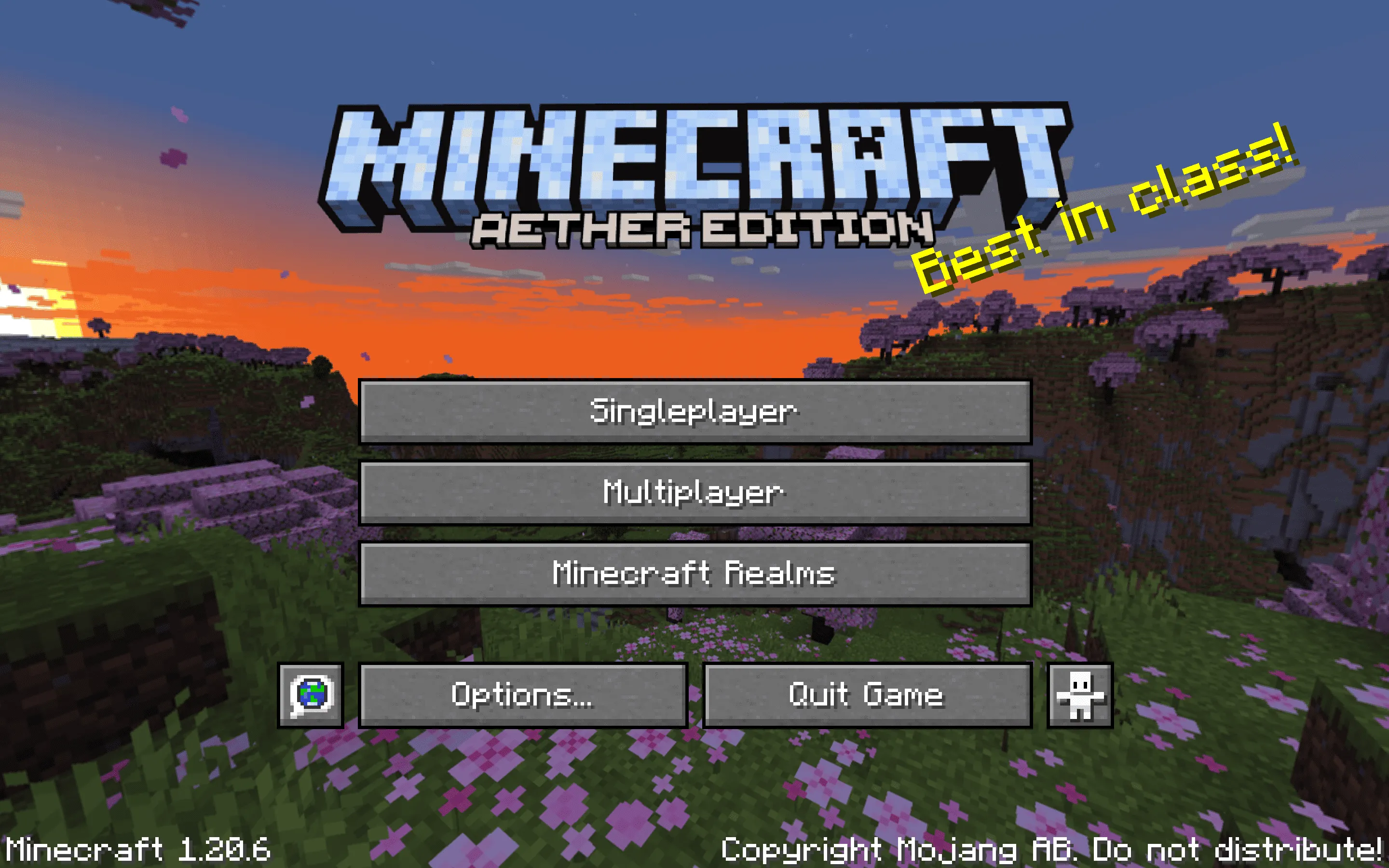 Aether Title Menu — скриншот 1 (Текстуры, Minecraft)
