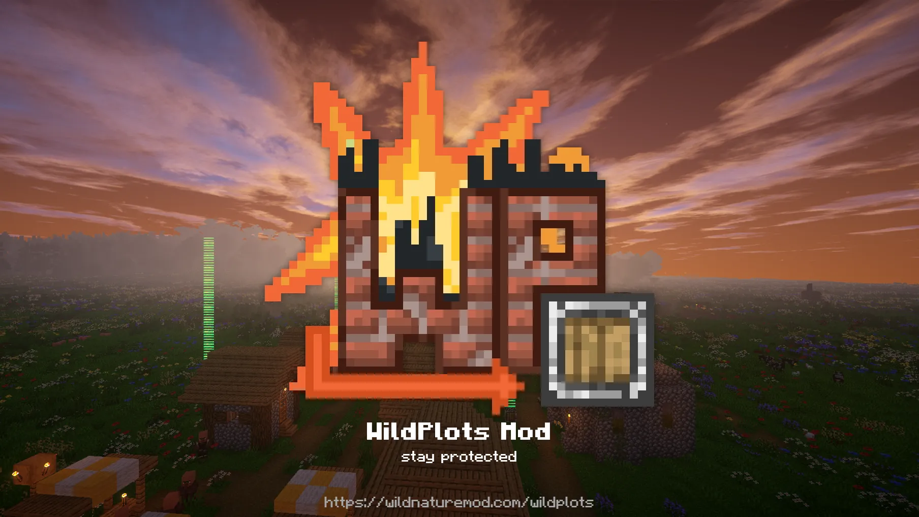 WildPlots Mod | Stay protected — скриншот 1 (Моды, Minecraft)