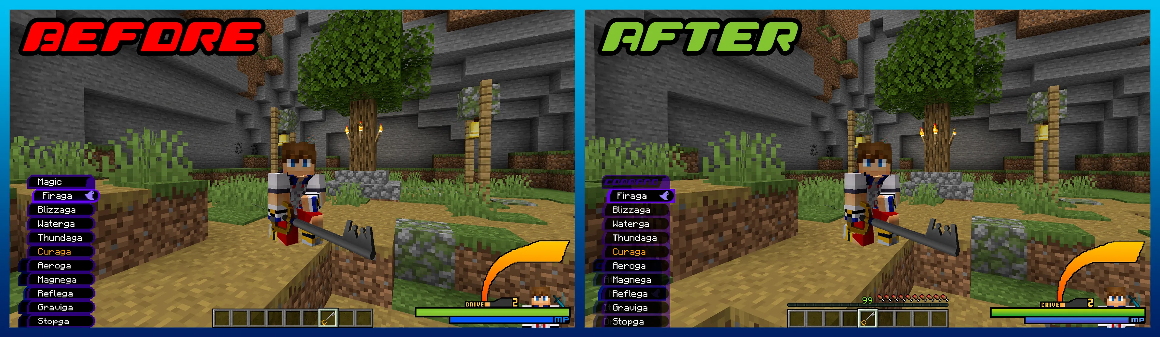 Kingdom Hearts 1 GUI for Kingdom Keys 2 — скриншот 5 (Текстуры, Minecraft)