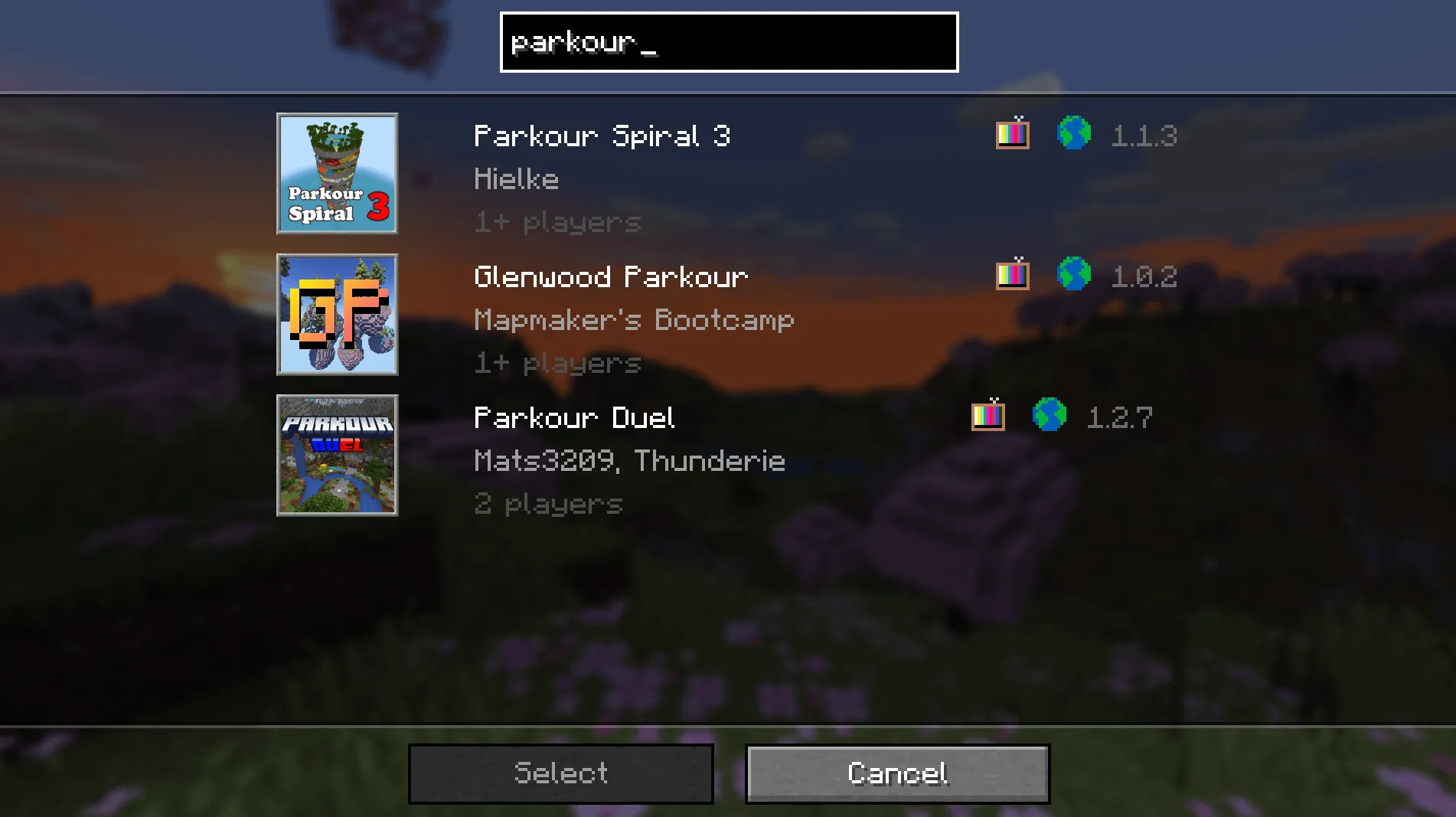Realms Minigame Search — скриншот 2 (Моды, Minecraft)
